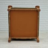 1970s, Danish design, lounge chair in green furniture wool, oak wood