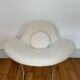 Pair of ultra-comfortable armchairs in white terry fabric