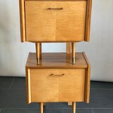 Pair of vintage laminate bed side tables