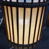 Wooden pendant lamp and Scandinavian-style fabric