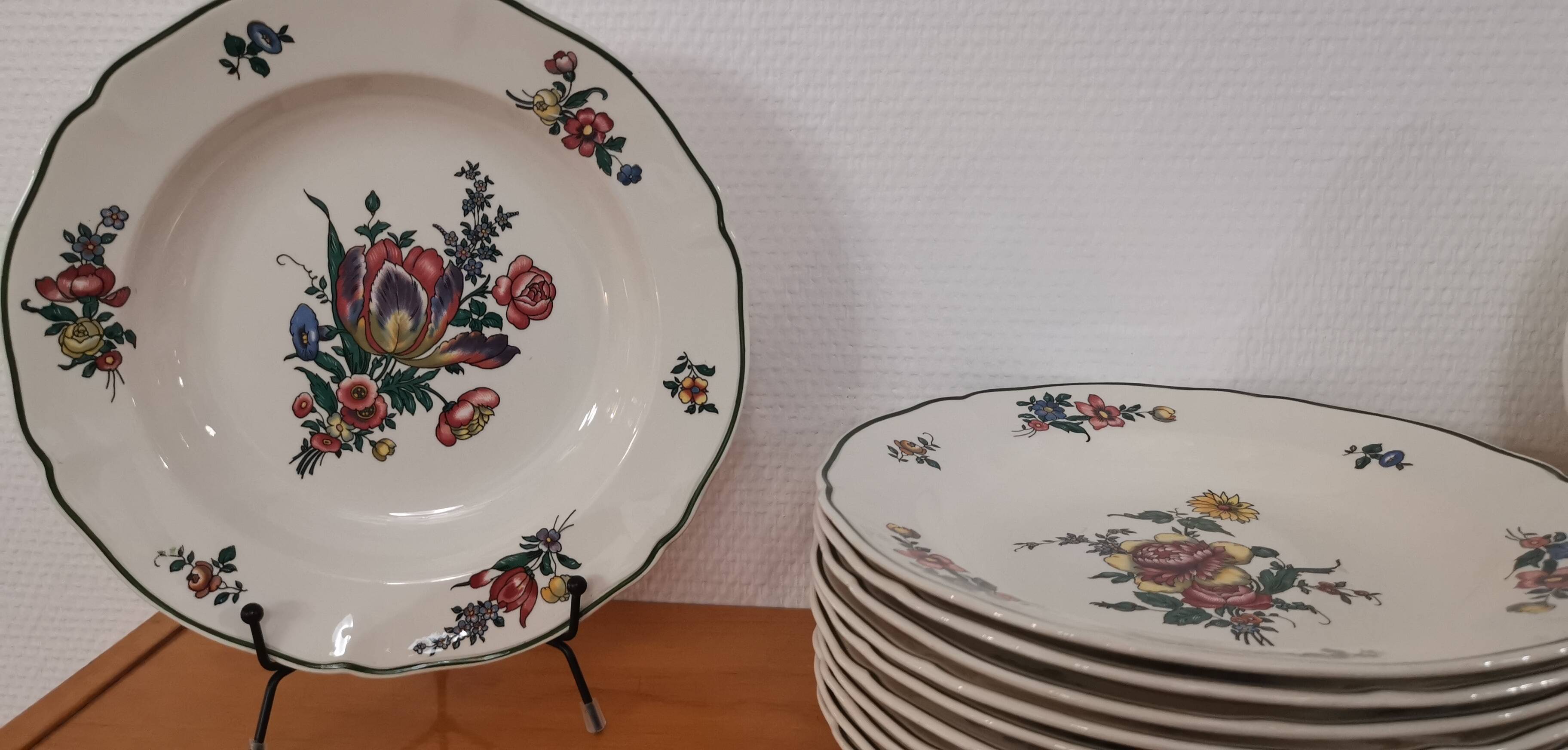 Set of 6 ceramic soup plates “villeroy and boch” “alt strassburg”