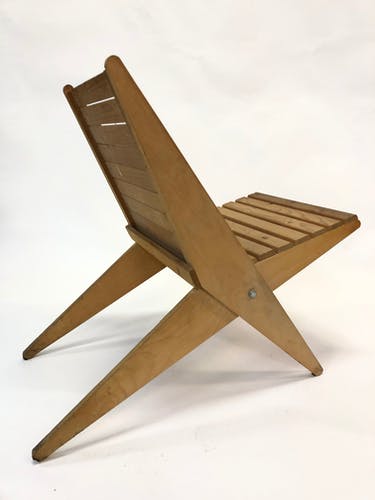 Foldable wooden garden chair from the 70s, Netherlands