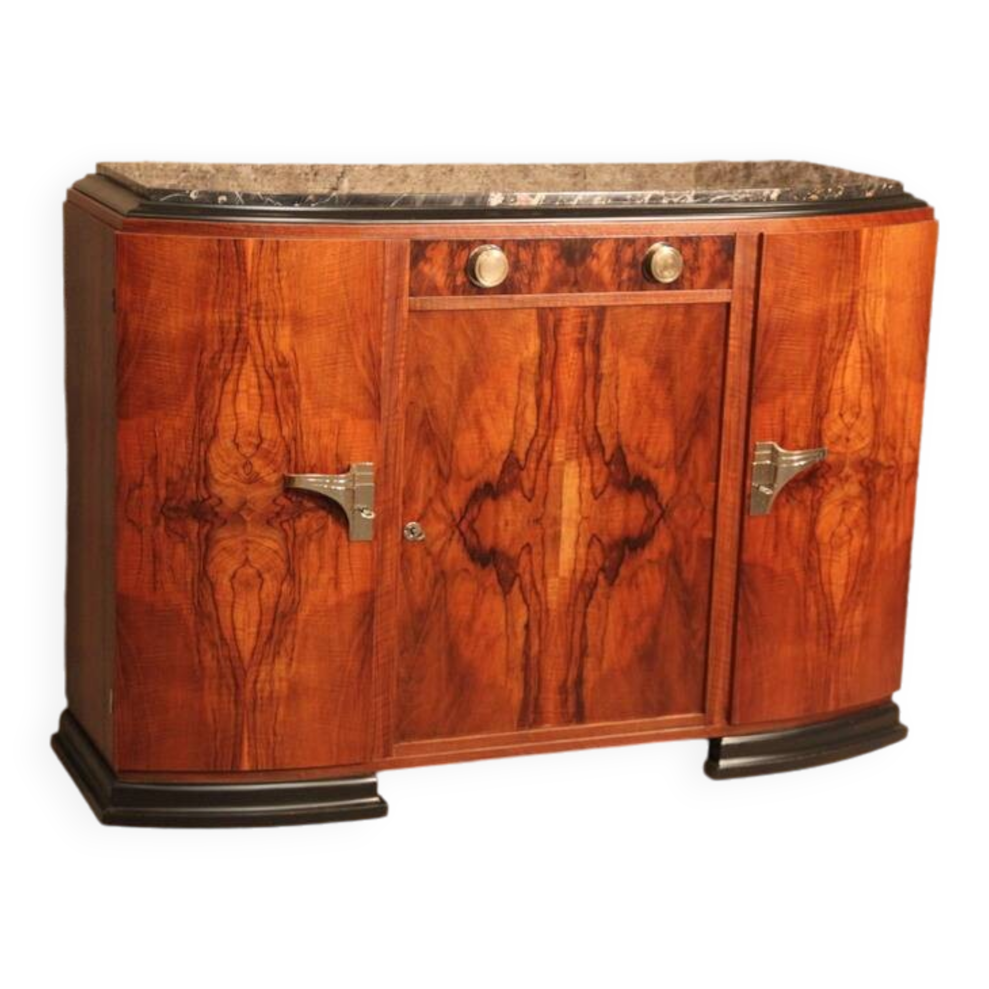 1930s art deco style walnut sideboard