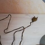 Lampe de bureau ancienne métal gris