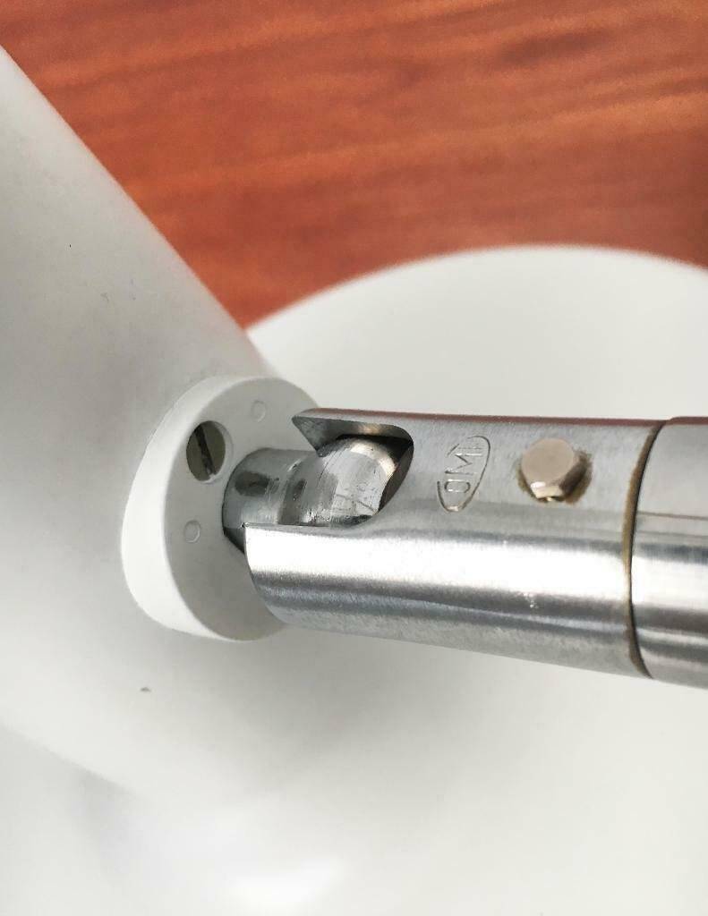 Optima table lamp from the Danish space age mid-century by Hans Due for Fog & Mørup, 1970s.