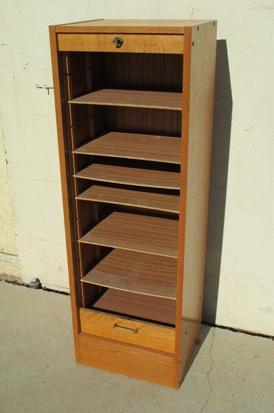 Golden oak filing cabinet