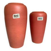 Pair of asymmetrical coral vases Bay Germany