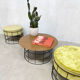 Vintage danish design wire coffee table stools Verner Panton