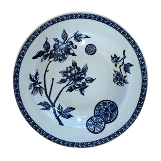 Assiette ancienne vintage porcelaine terre de fer Marguerite drouot