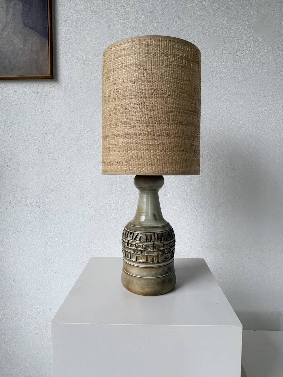 Ceramic table lamp by Marius Bessone