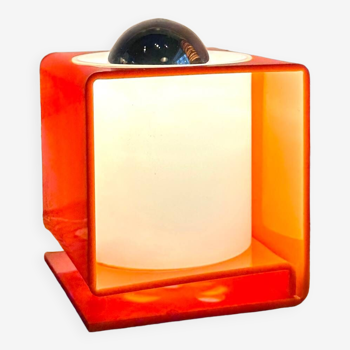 Lampe cube orange