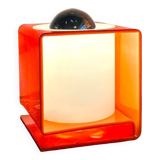 Orange cube lamp