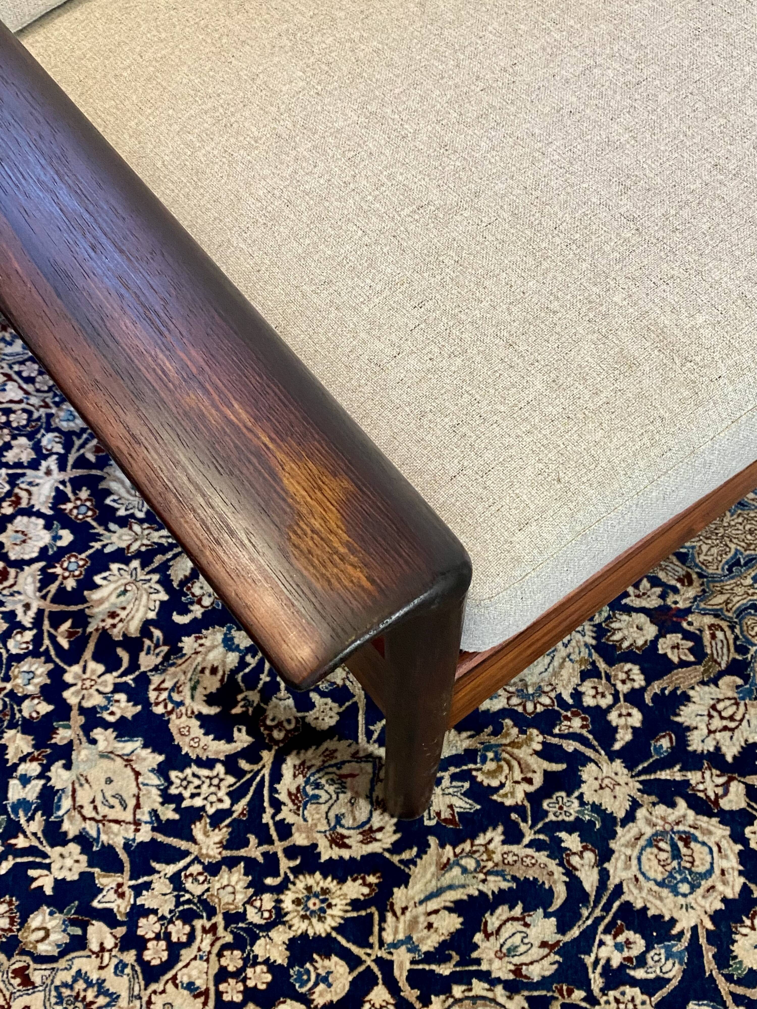 Fauteuil & Ottoman Hans Olsen – Vatne Møbler Danemark, 1960 Palissandre