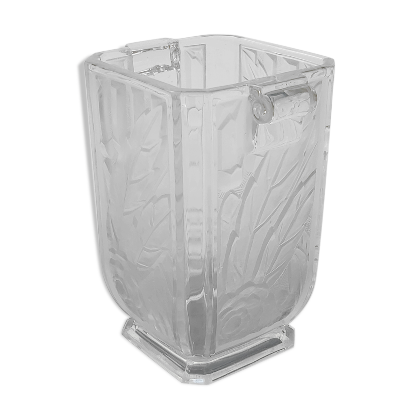 Glass Vase Art Deco Czechoslovakia Spip