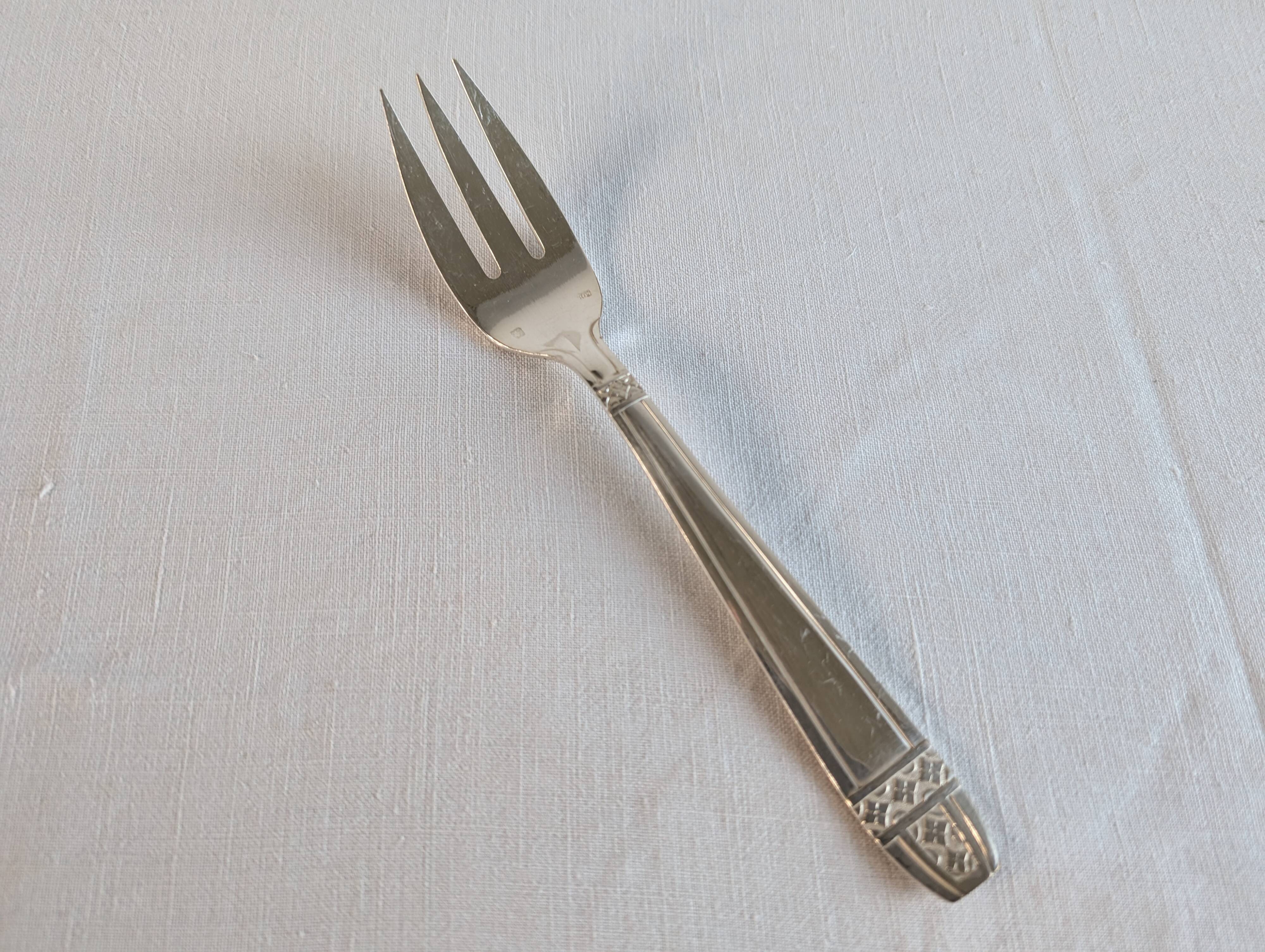 Art Deco silver-plated fish service