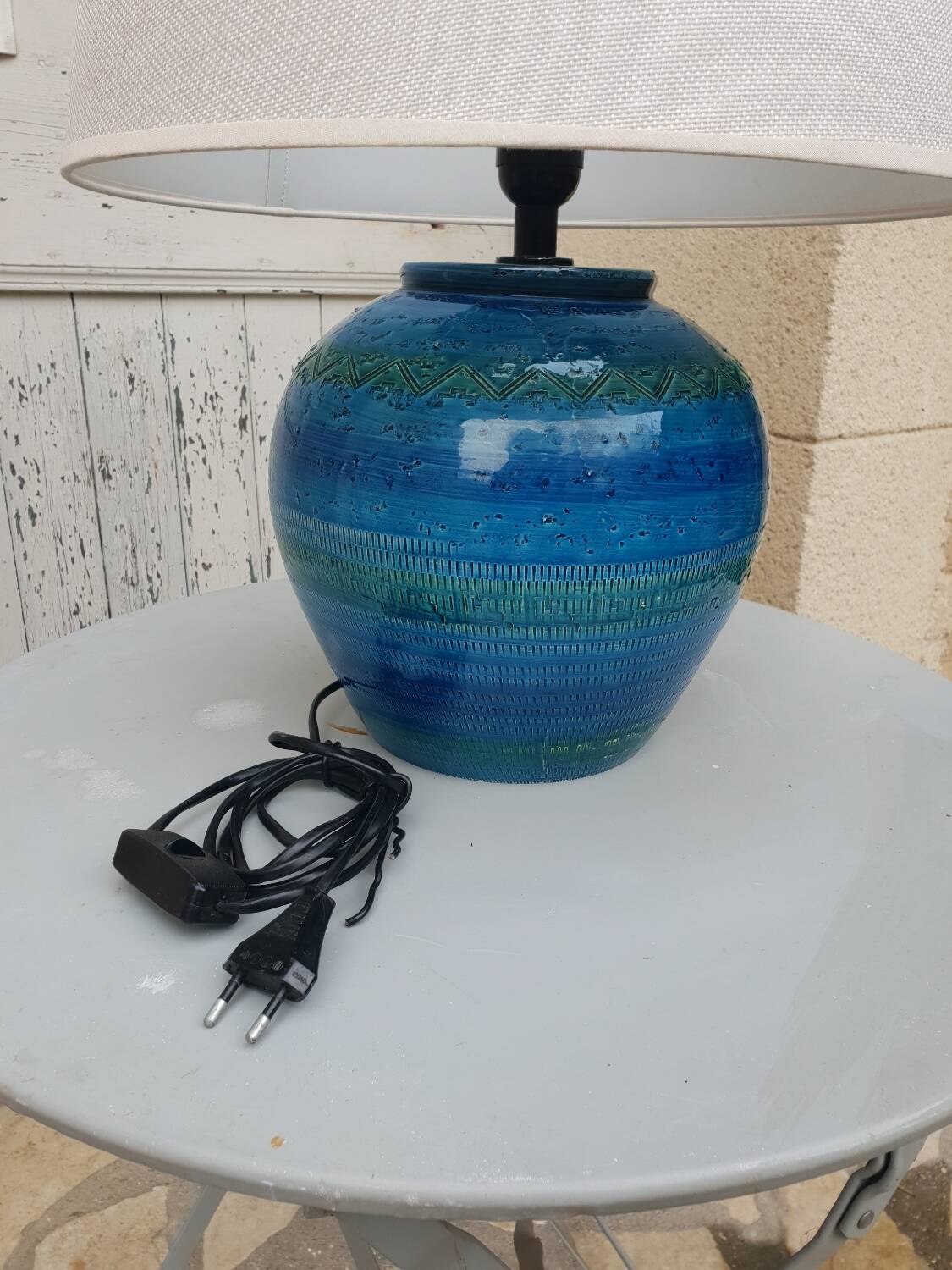 Ceramic lamp by Aldo Bondi Italy 1970
