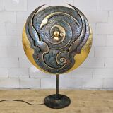 Unique large metal Thai art sculpture floor lamp goldleaf