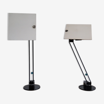 Pair of vintage w&o model lamps by Ketoff for aluminor, 1980s