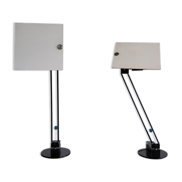 Paire de lampes vintage modèle w&o par Ketoff pour aluminor, 1980s