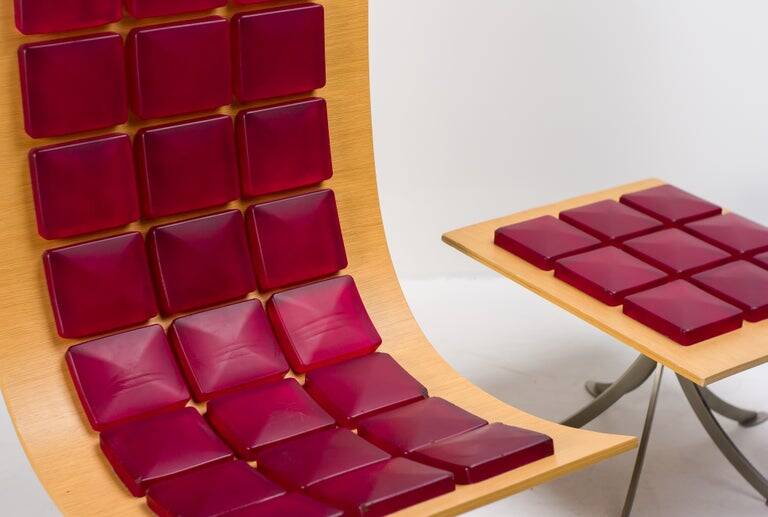 Saporiti Italia "Voyager" lounge chair and ottoman by Gaby Fois Dorell