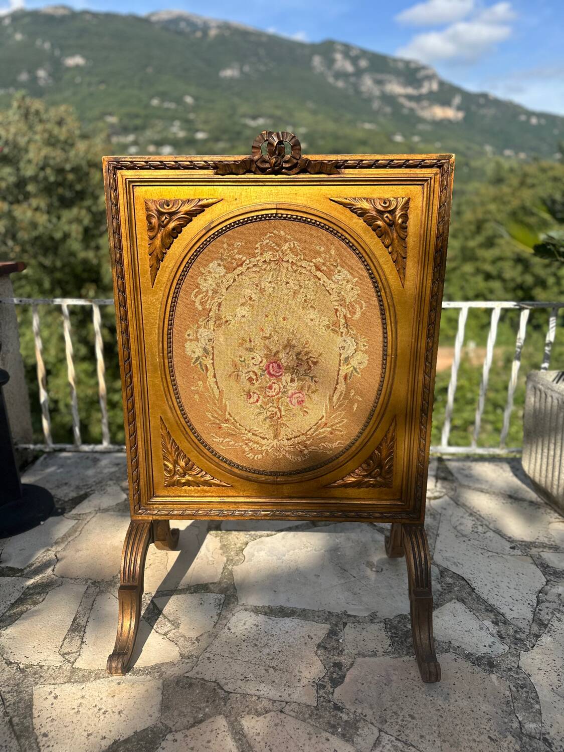 Écran de cheminée en bois mouluré Époque XIXEME siècle