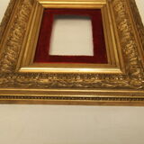 Frame XIX gilded stucco wood decoration acanthus leaves painting painting