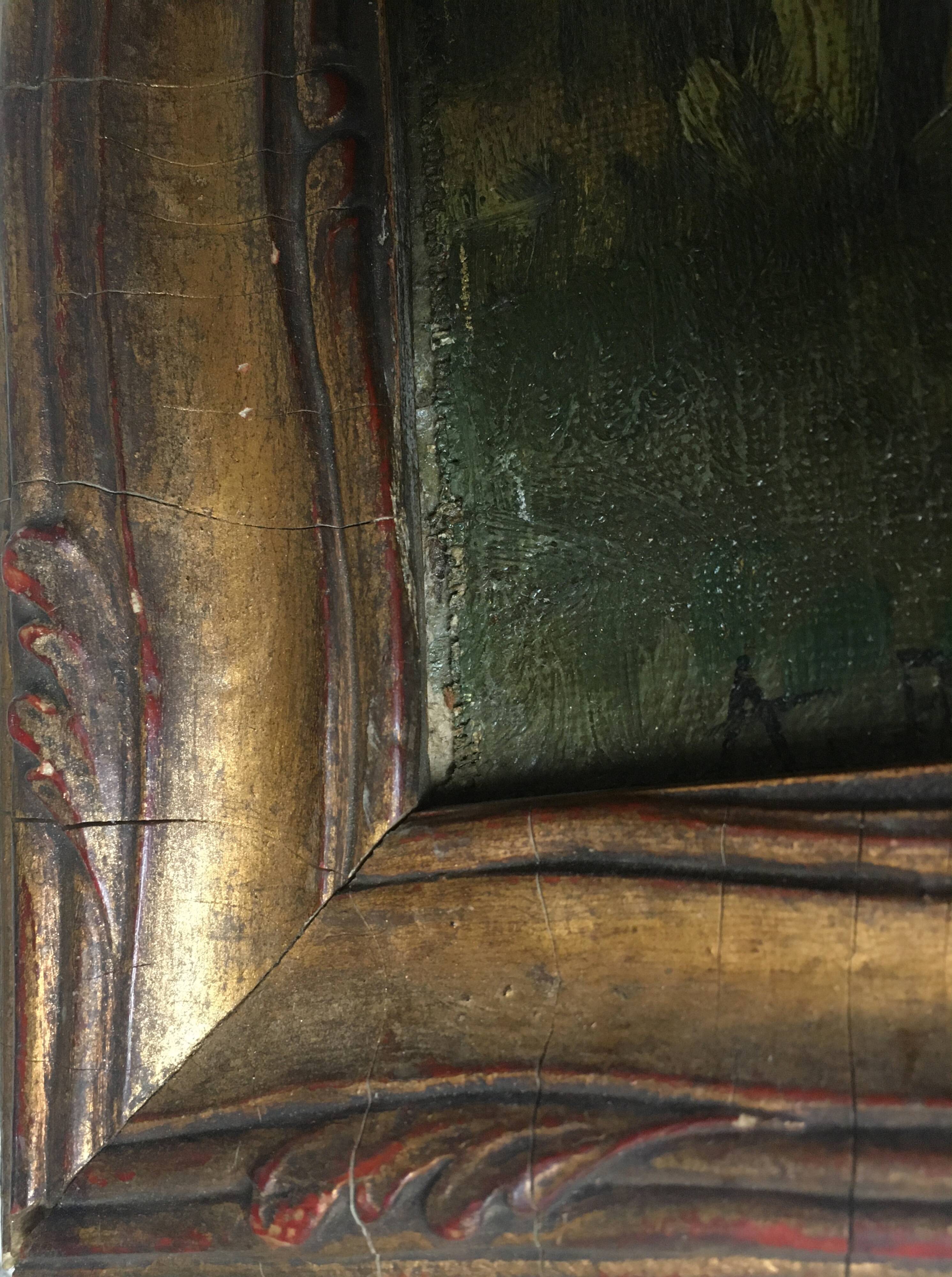 Painting "Riverside TreeScape" by Auguste Alfred Rubé (1815-1899)