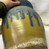 Vase en grès bleu flamme