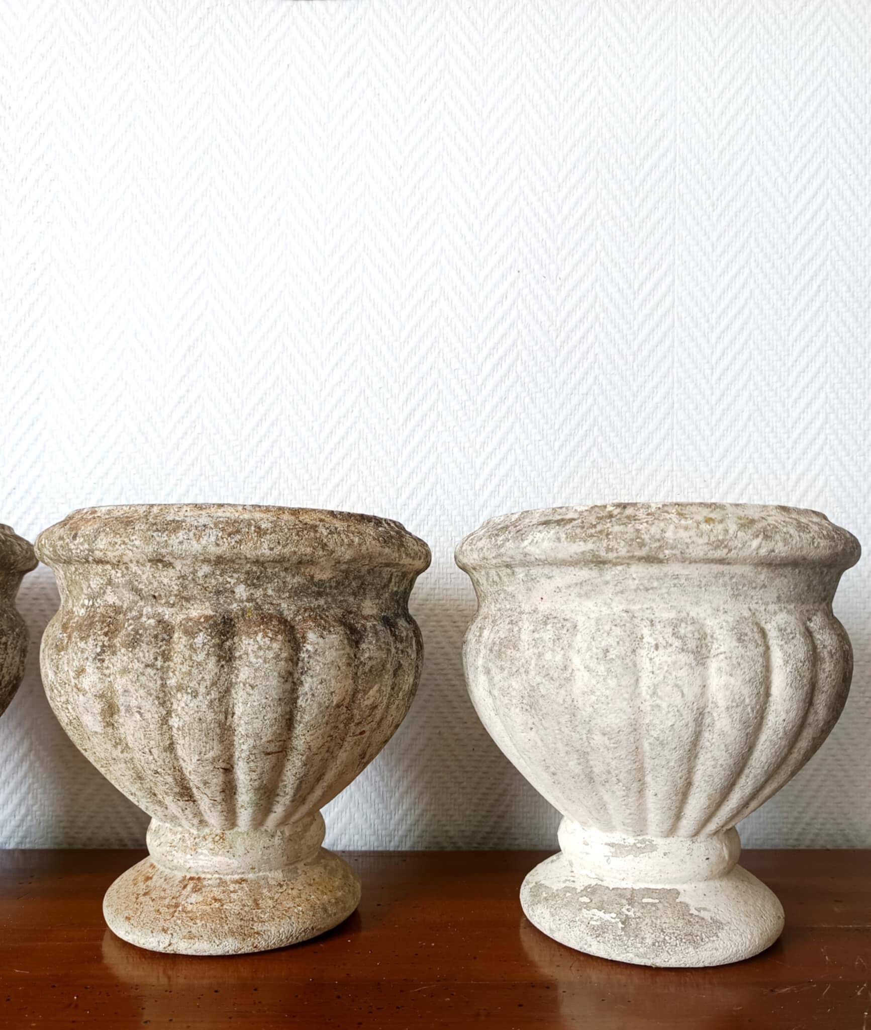 Antique Medici stone planters