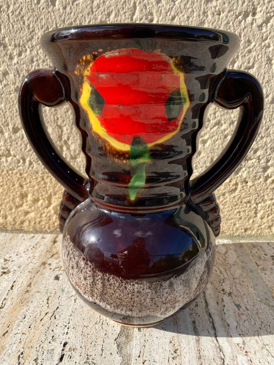 Large vintage amphora vase