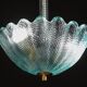Rare Blu Pendant Light Murano Glass by Barovier e Toso, 1950
