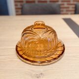 Cloche à fromage en verre marron