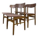 Set of 4 Scandinavian teak chairs