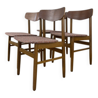 Set of 4 Scandinavian teak chairs