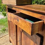 Large Louis XV country sideboard in walnut