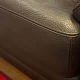 Set of two sofas. High-quality thick bull leather.