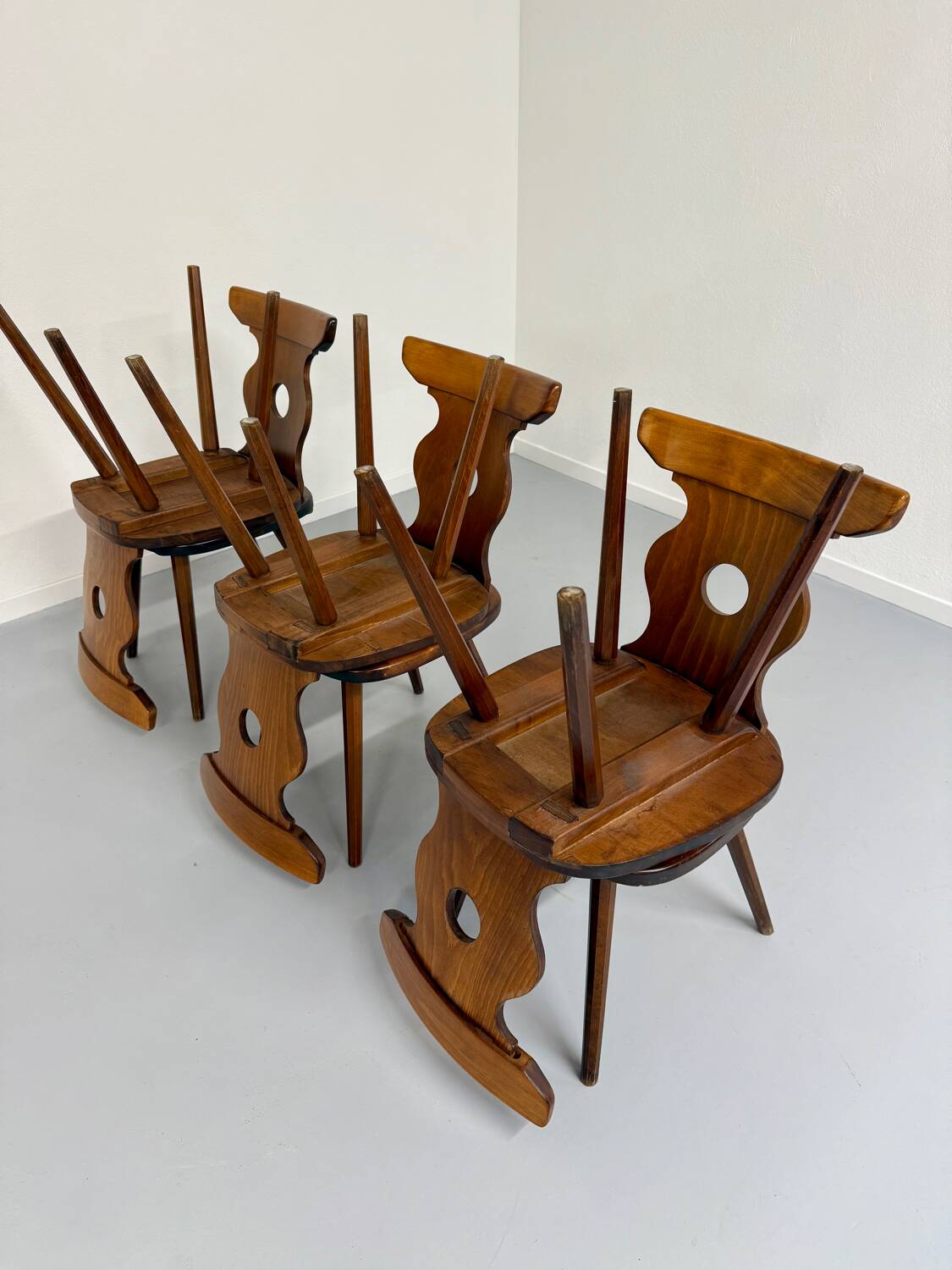 6 vintage 60s bistro-look dining chairs