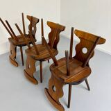 6 vintage 60s bistro-look dining chairs