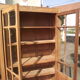Glass cabinet art deco period library in oak
