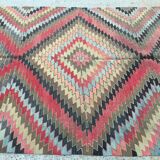 Vintage Turkish Kilim Kelim Rug 338x168 cm shabby chic wool, country home, boho