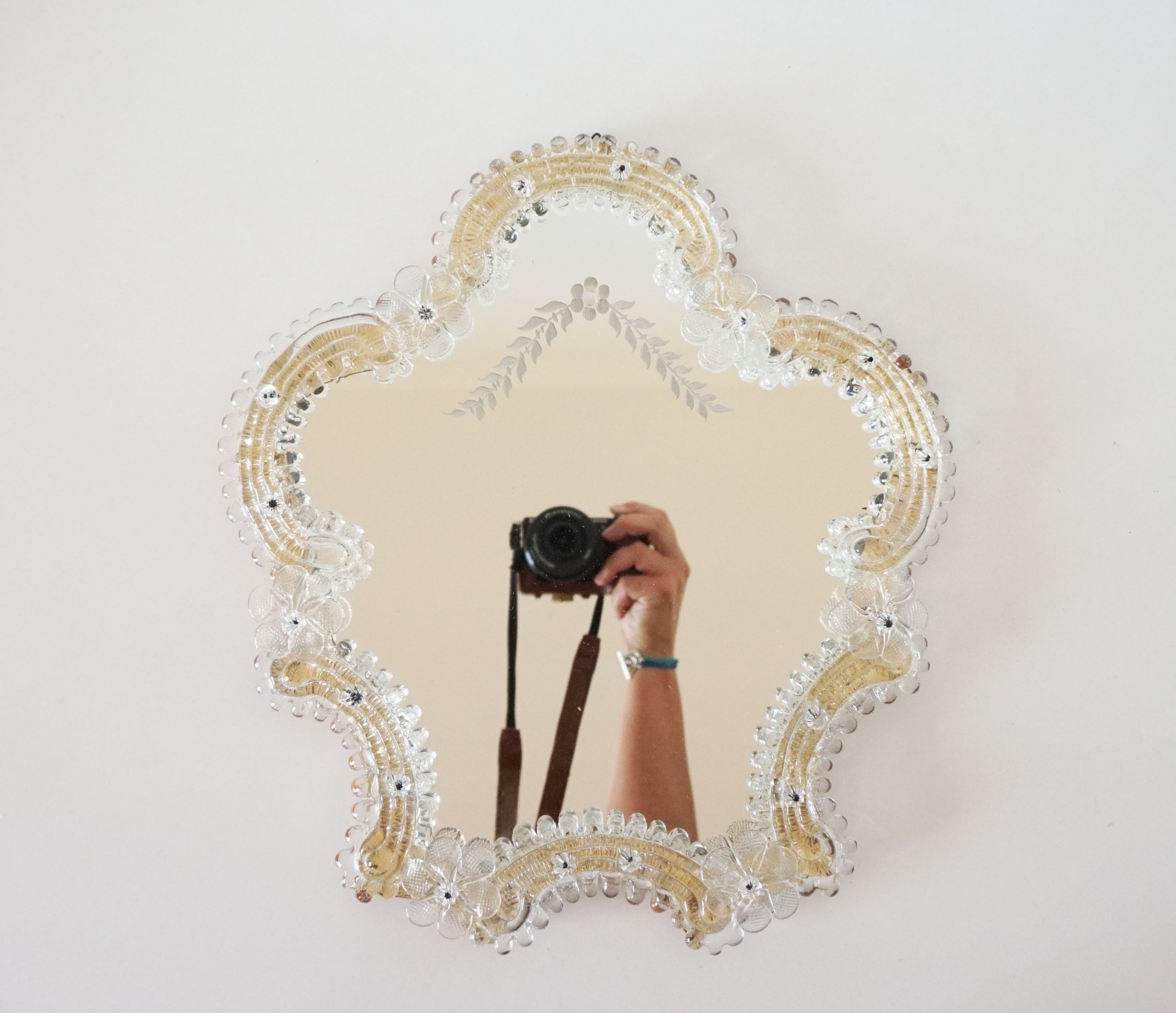 Venetian mirror in Murano glass 1950