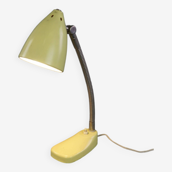 Yellow metal vintage 1960s design lamp/desk lamp