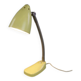 Lampe/lampe de bureau design vintage en métal jaune des années 60