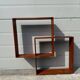 Danish sculptural teak shelf, 1968