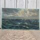 Oil on canvas, Maritime landscape, Old signed painting