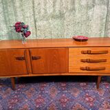 Enfilade vintage rétro vintage en teck par Beautility 1960