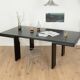 Postmodern desk from the 1980s in black stained ash veneer