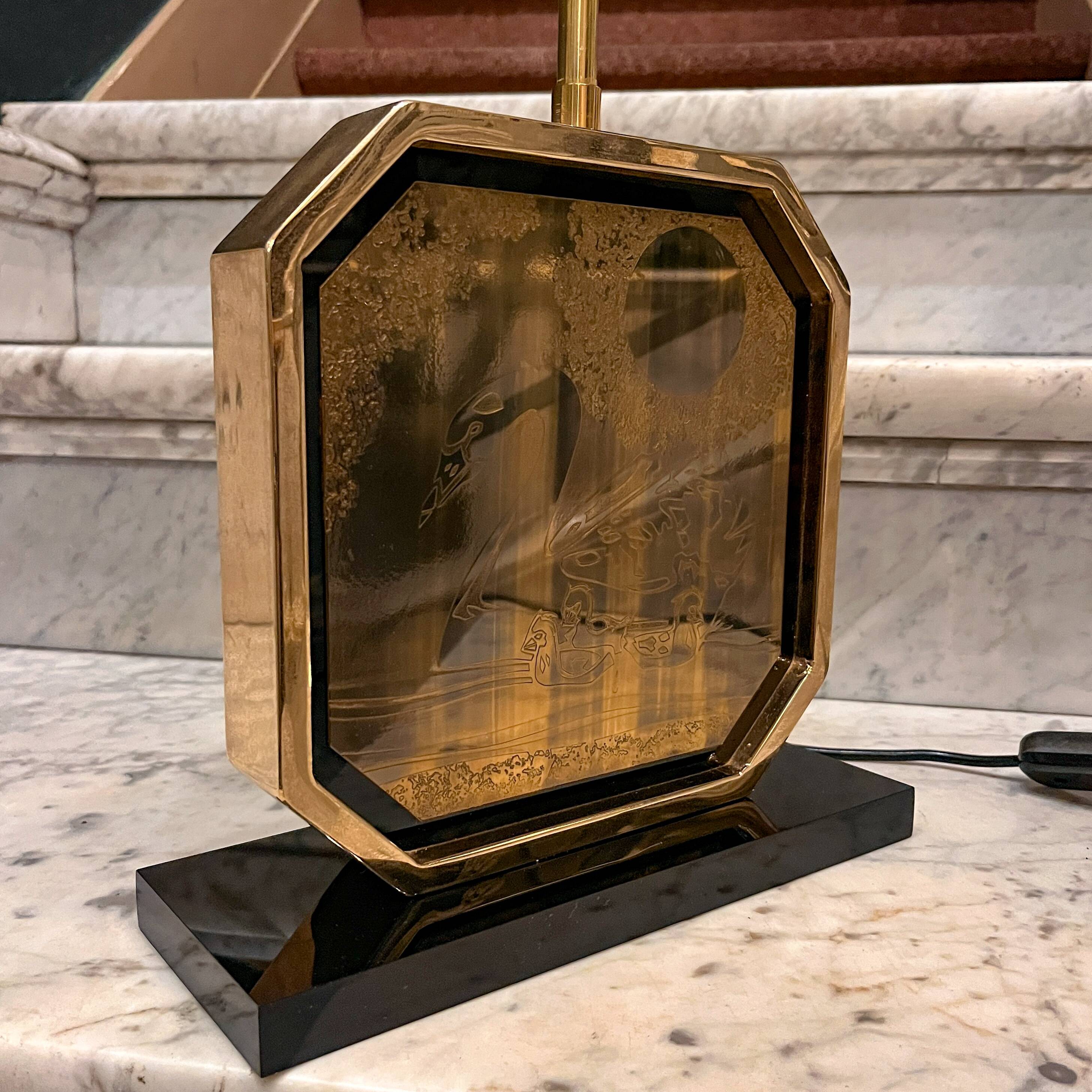 Table lamp, georges mathias for maho, hollywood regency, ca 1970