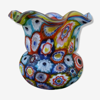Vase millefiori en provenance de Murano