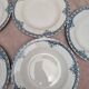 Set of 9 deep plates Terre de Fer St Amand model Andrinople